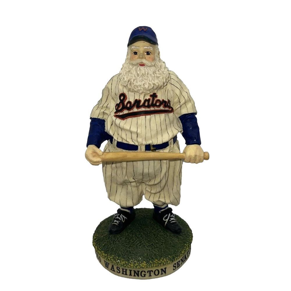 New MLB Baseball Cooperstown Santa Claus 1960 Washington Senators Figurine